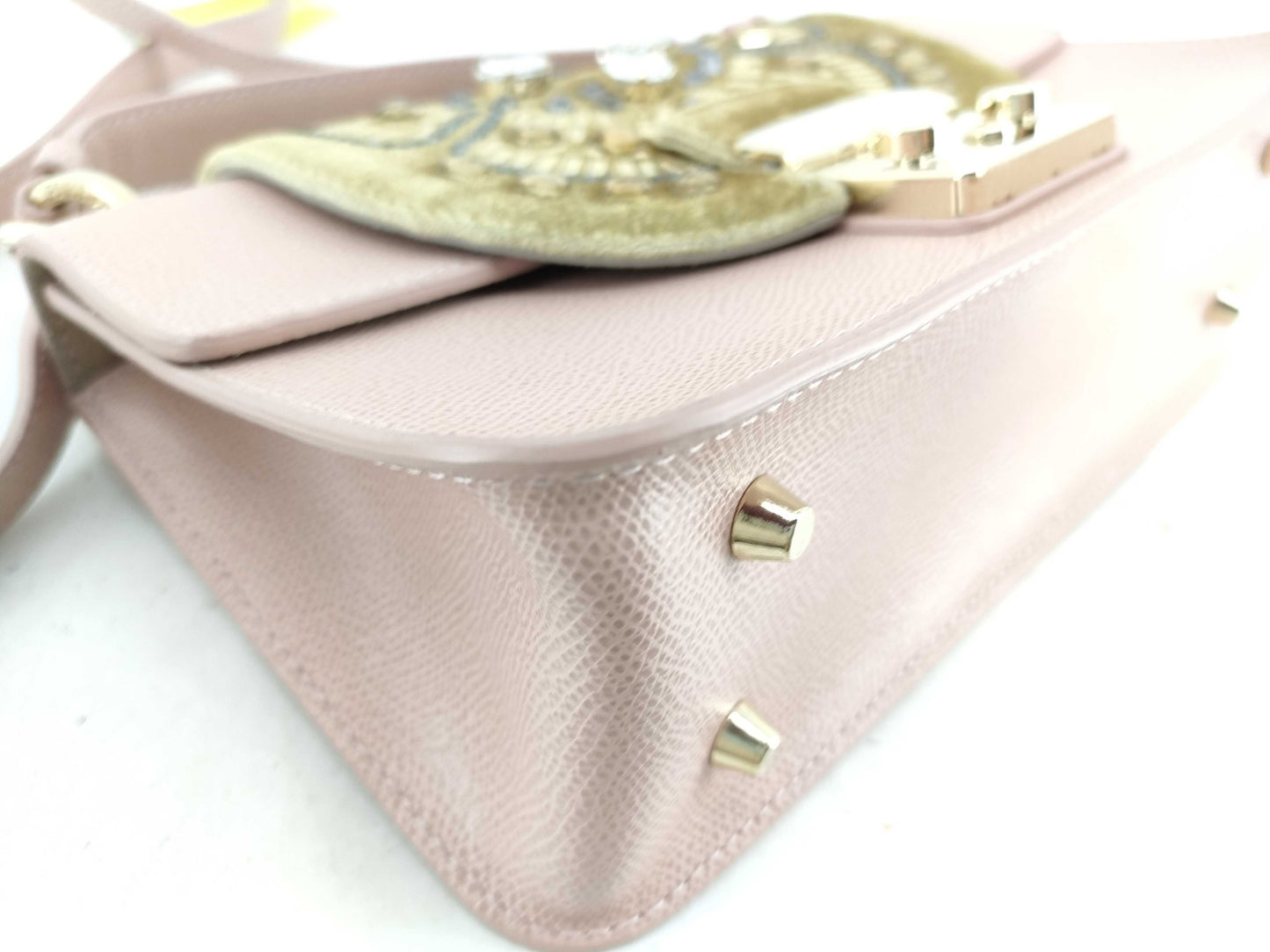 FURLA 2-way mini shoulder bag with rhinestones