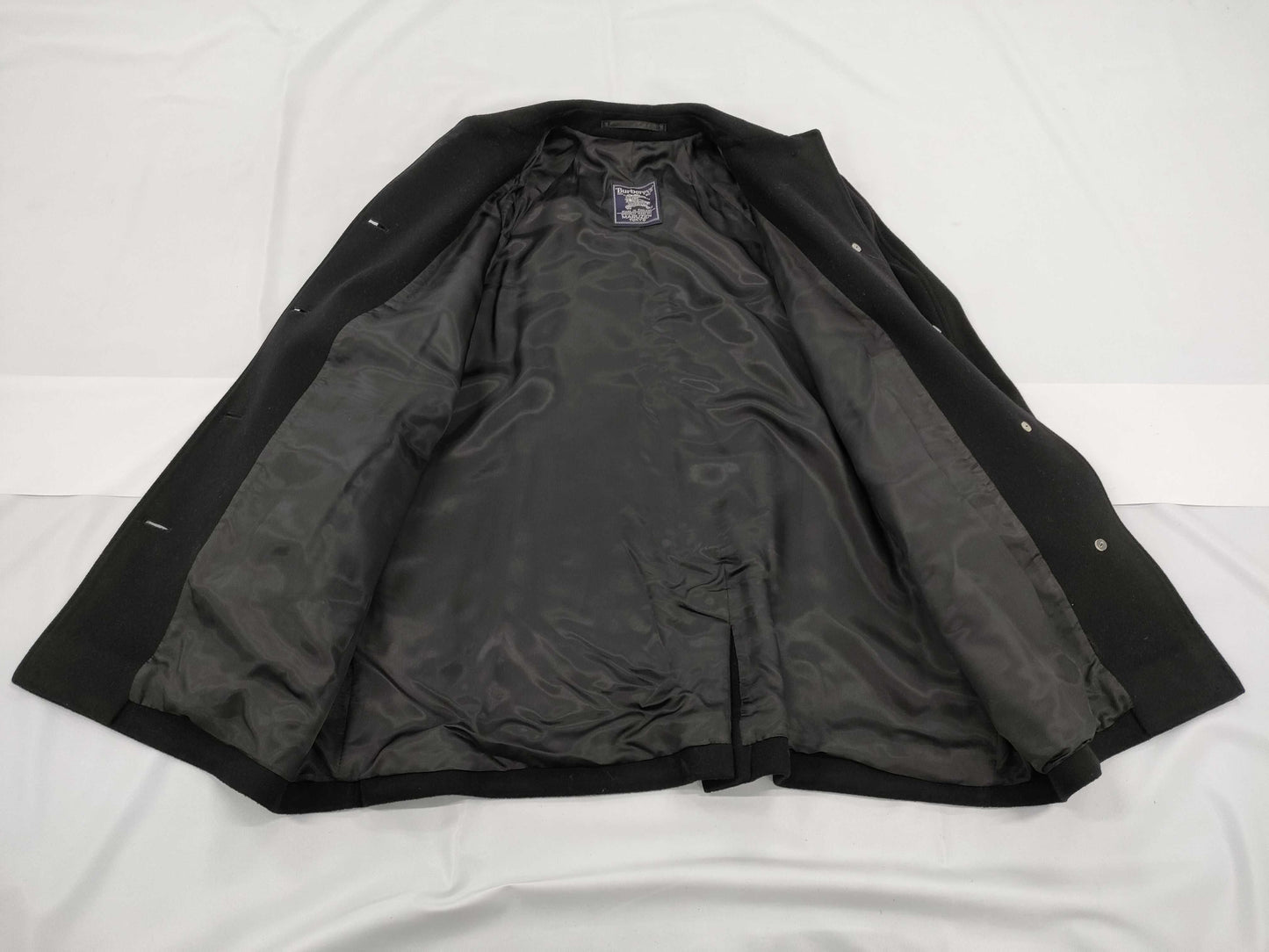 BURBERRY Coat Women's/Black Logo Button Coat