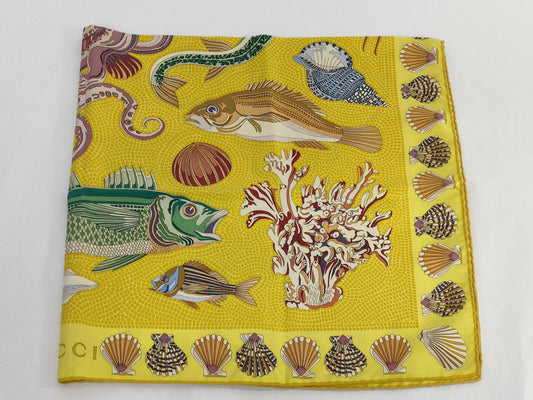 GUCCI Fish and Shell Scarf