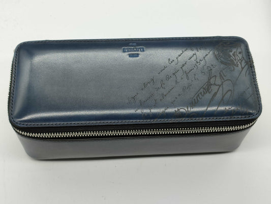 Berluti Scritto Leather Watch Case and Other Accessories