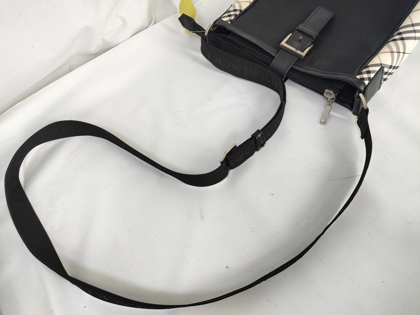 BURBERRY BLACK LABEL Nylon Check Shoulder Bag