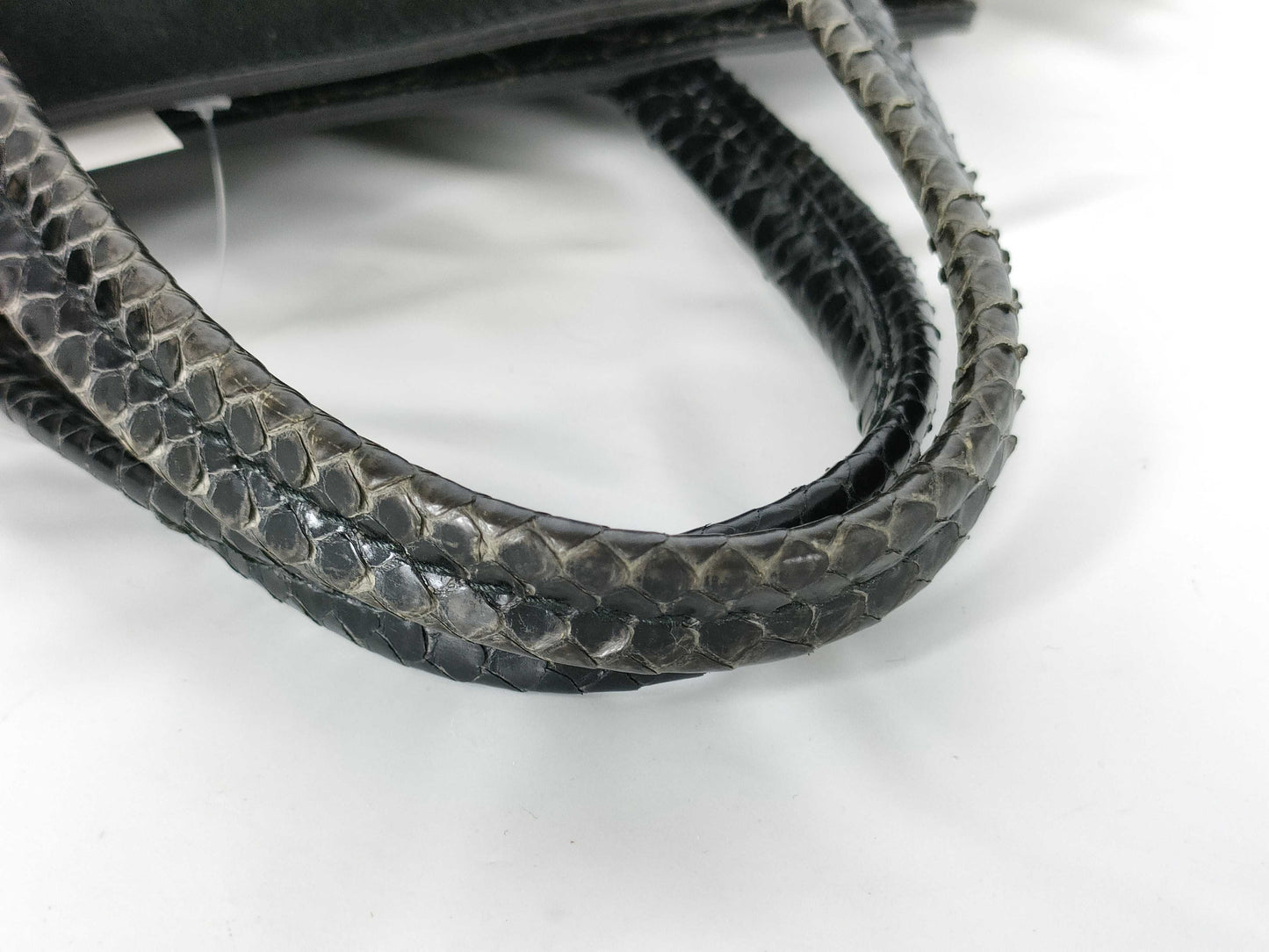 Salvatore Ferragamo Gancini Python/Suede Handbag