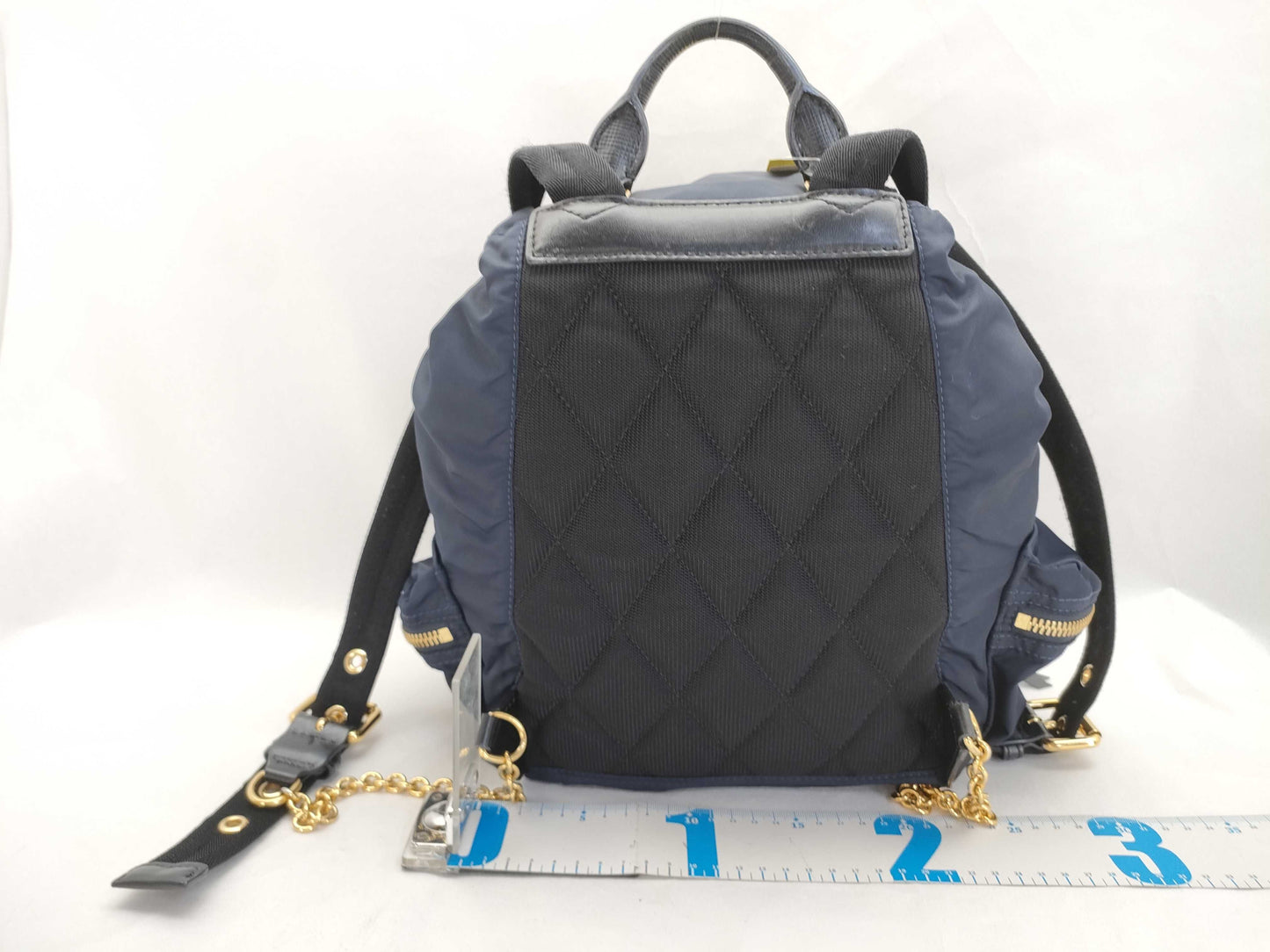 BURBERRY Nylon Gold Chain Backpack