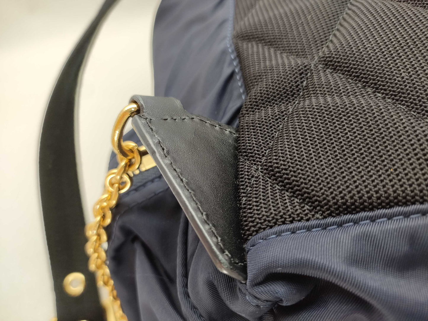 BURBERRY Nylon Gold Chain Backpack