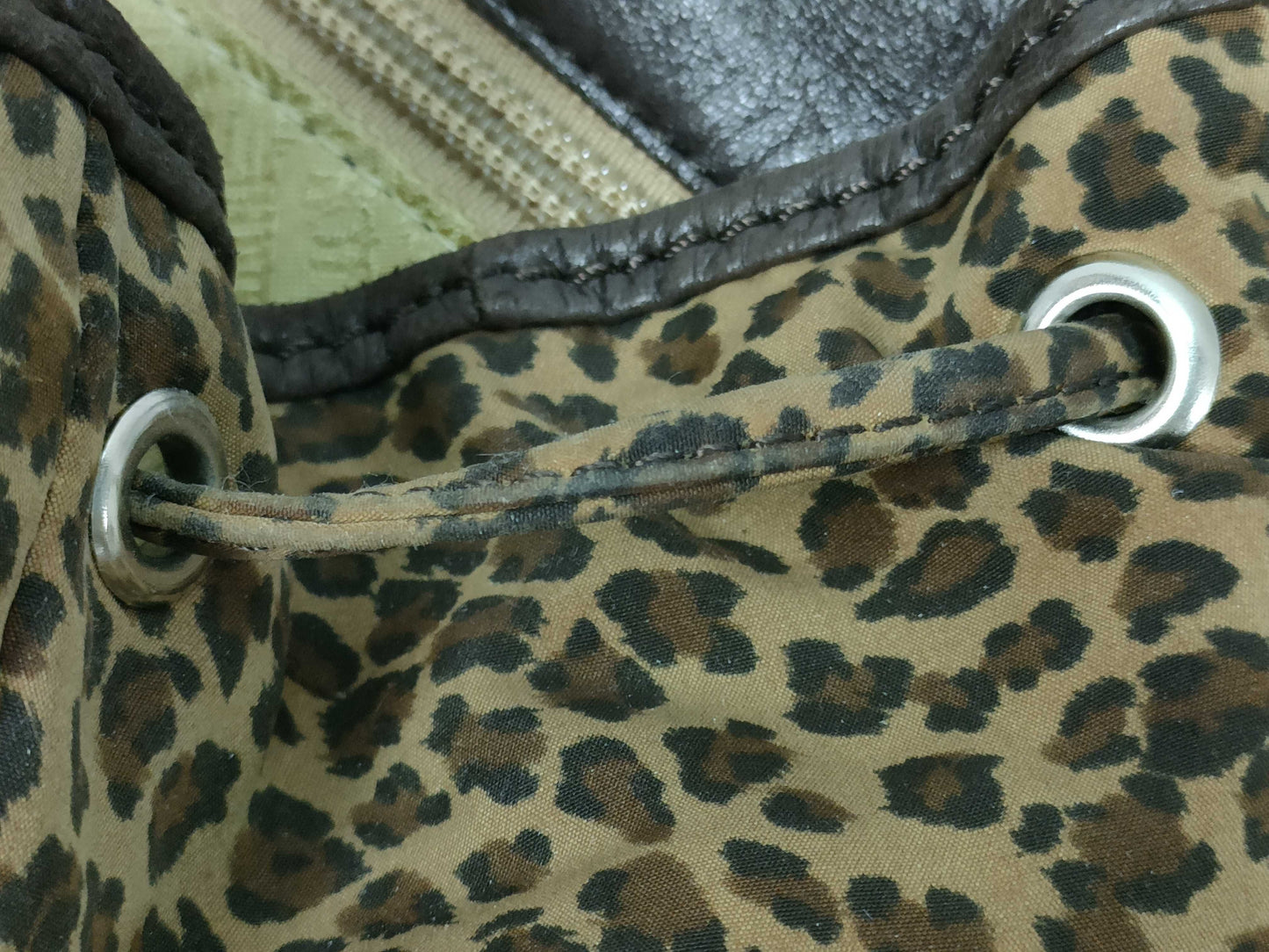 BOTTEGA VENETA Leopard Print Nylon Backpack/Waist Bag Backpack