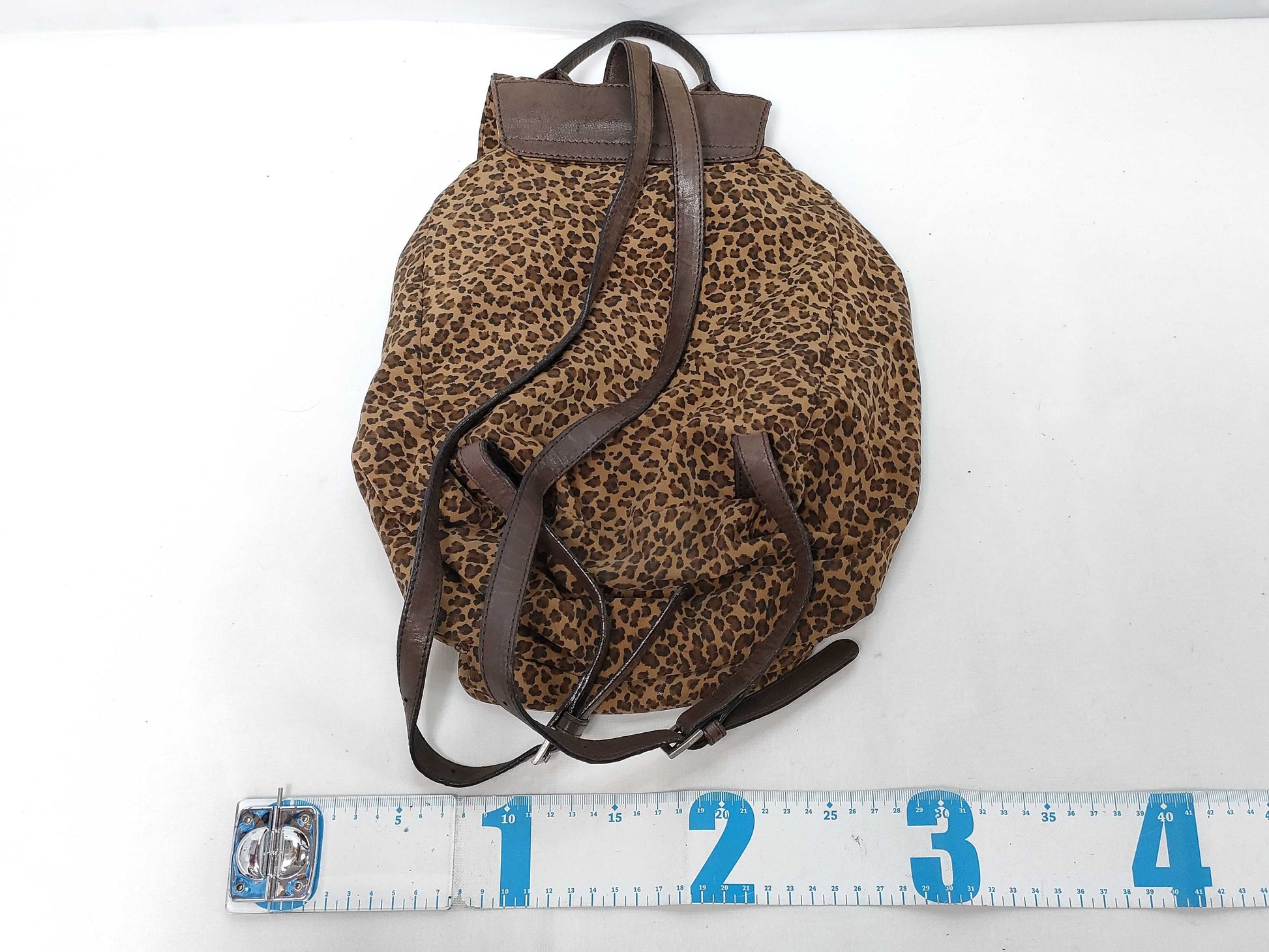 BOTTEGA VENETA Leopard Print Nylon Backpack/Waist Bag Backpack