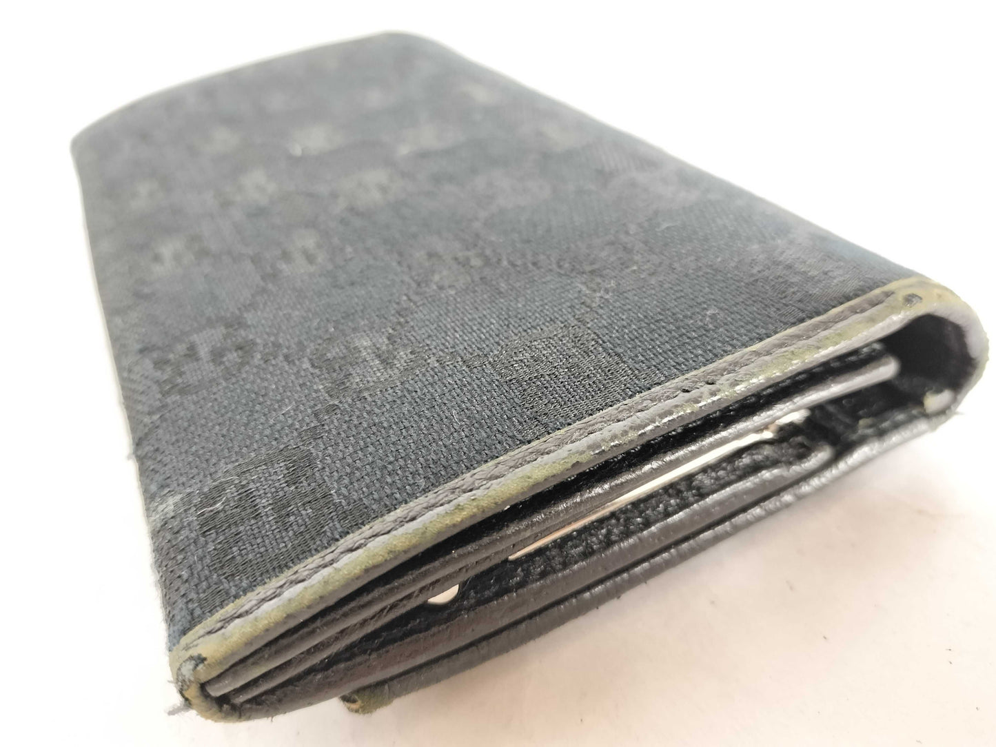 GUCCI GG Canvas Long Wallet Black Wallet
