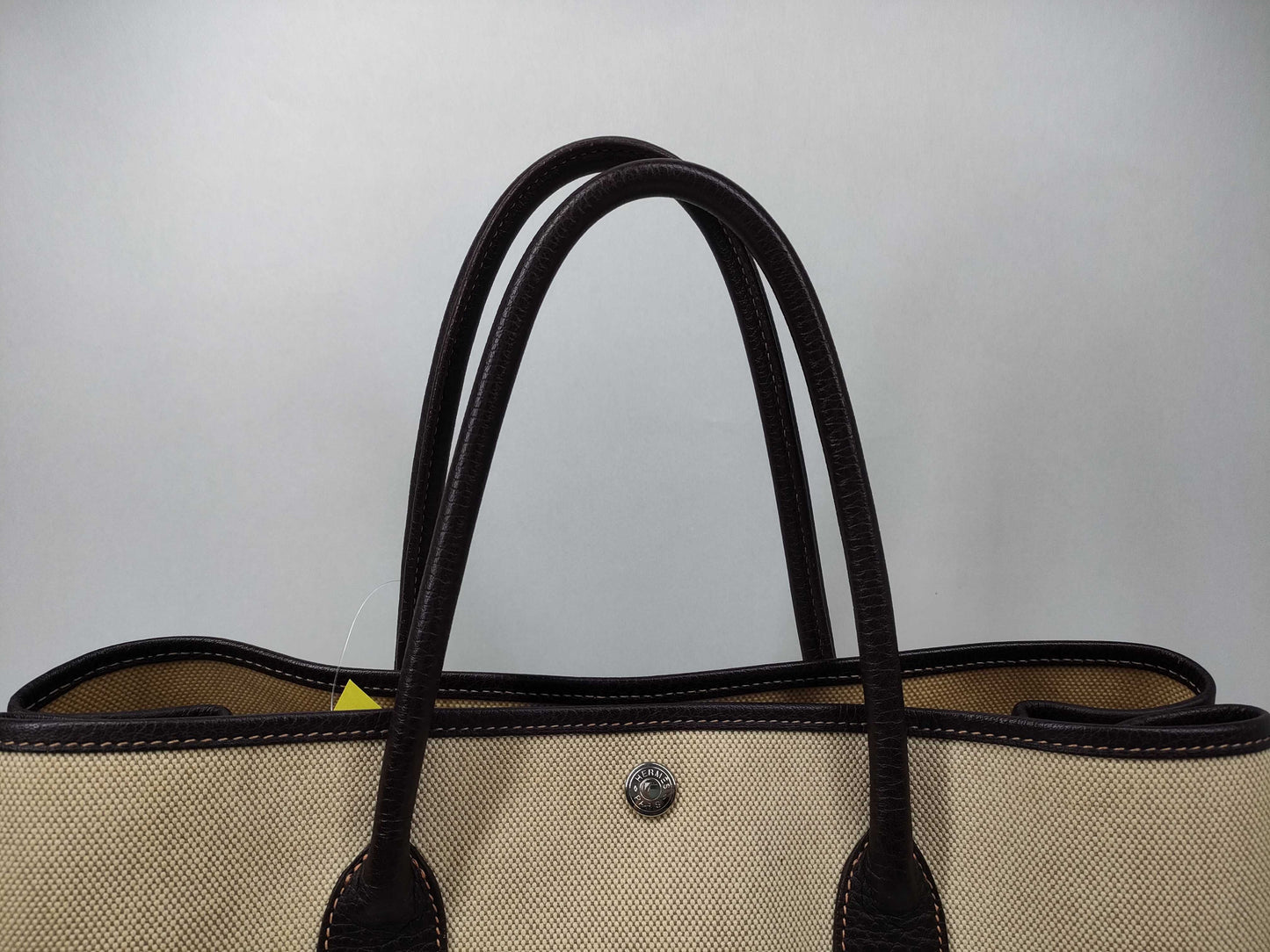 HERMES Garden Party Toile H Beige G Stamp Tote Bag