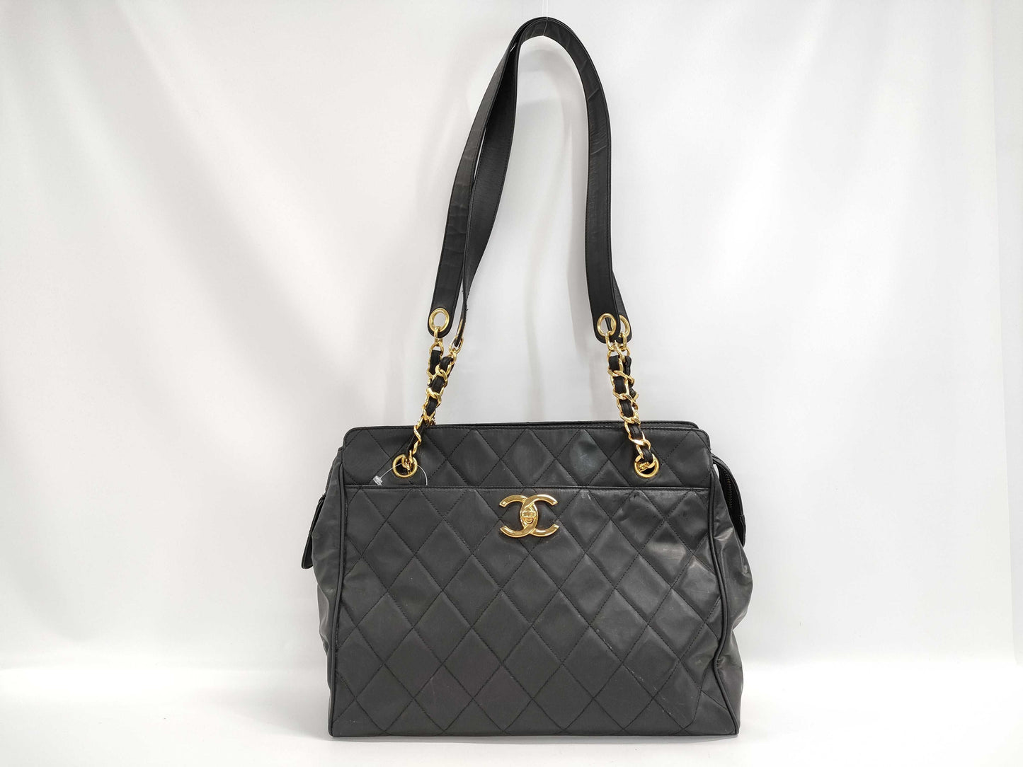 CHANEL Turnlock Coco Chain Tote Bag