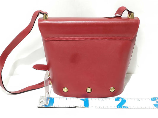 Salvatore Ferragamo Red Bucket Stud Shoulder Bag