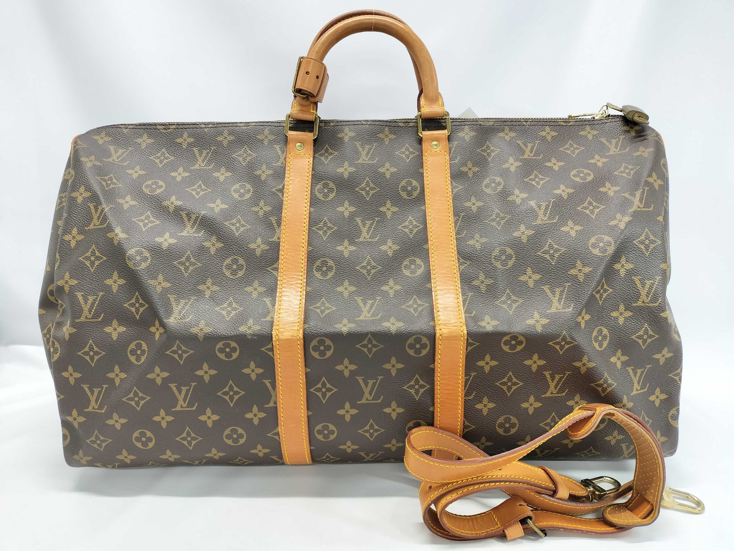 LOUIS VUITTON Monogram M41414 Keepall Bandouliere 55/874 Boston Bag