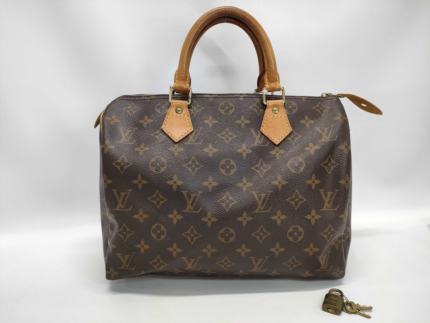 LOUIS VUITTON Monogram Old Speedy 30 Blue Rust Handbag
