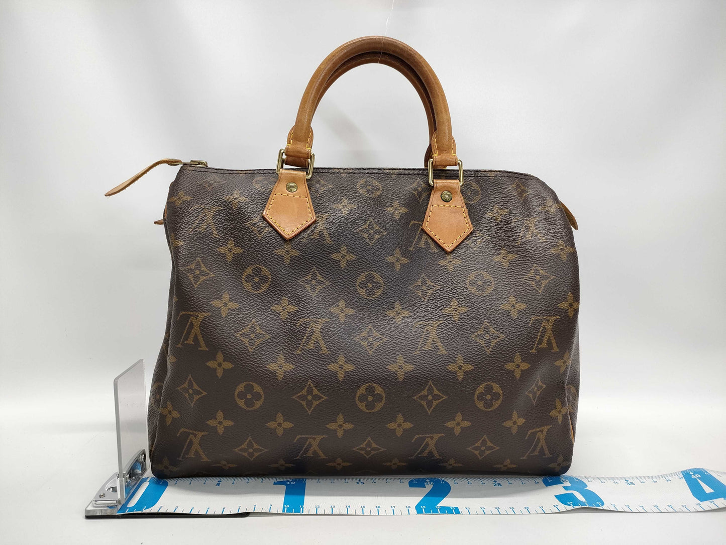 LOUIS VUITTON Monogram Old Speedy 30 Blue Rust Handbag