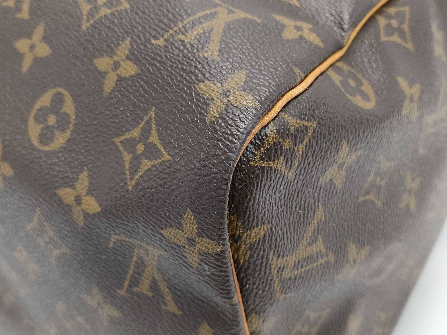 LOUIS VUITTON Monogram Old Speedy 30 Blue Rust Handbag