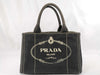 PRADA Canapa Denim Handbag Black 1BG439 Handbag