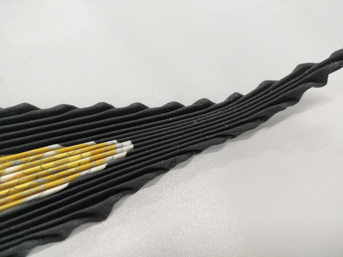 HERMES Pleated Carré Black Other Apparel