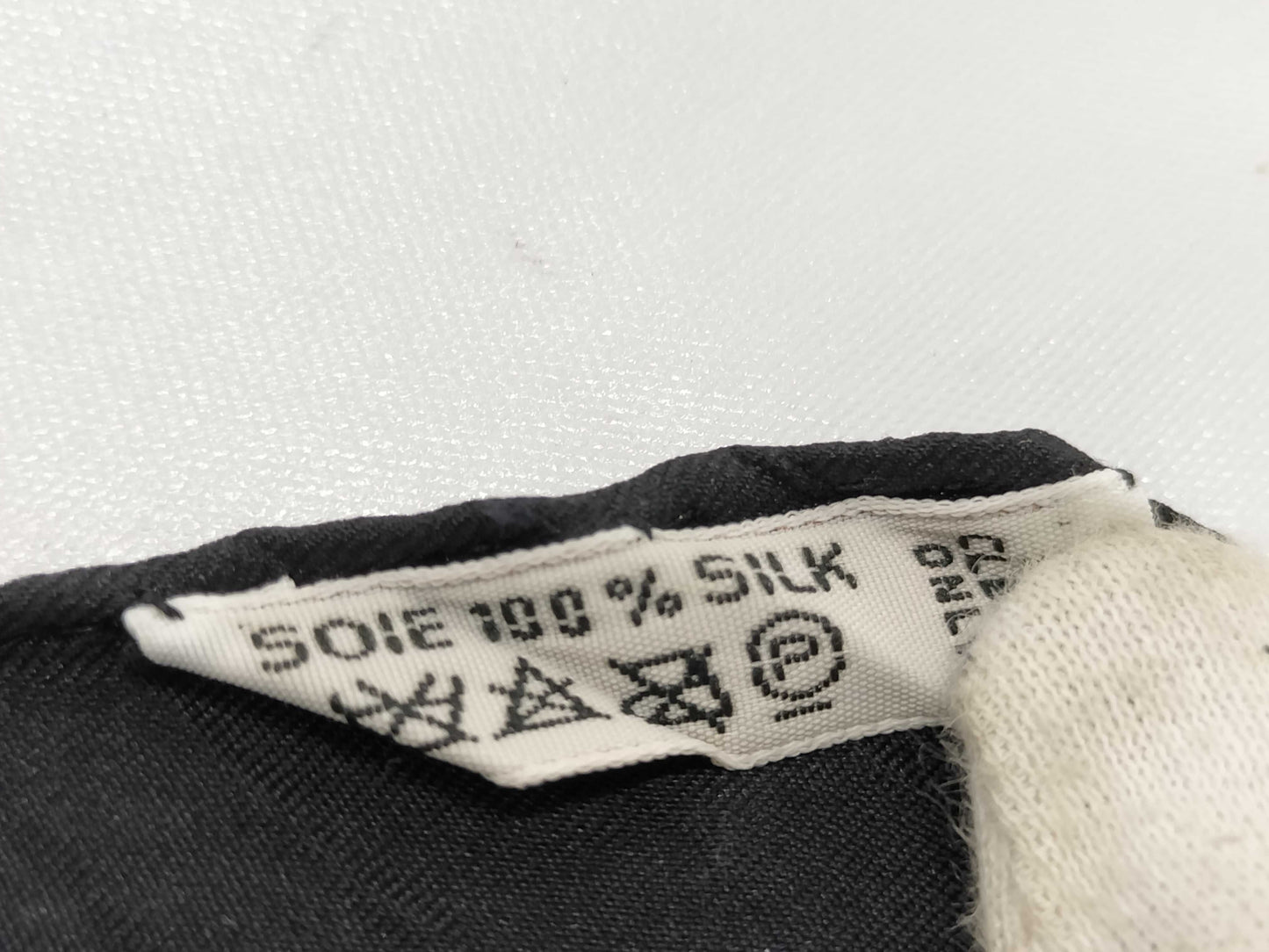 HERMES Pleated Carré Black Other Apparel