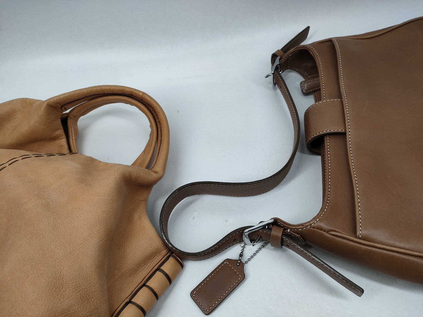 COACH 7789 Old Coach Hand/Tod's Leather 2-Way Brown Shoulder Bag