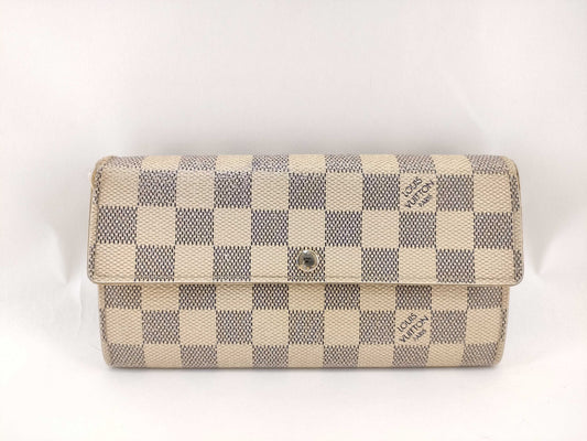 LOUIS VUITTON Damier Azur Long Wallet