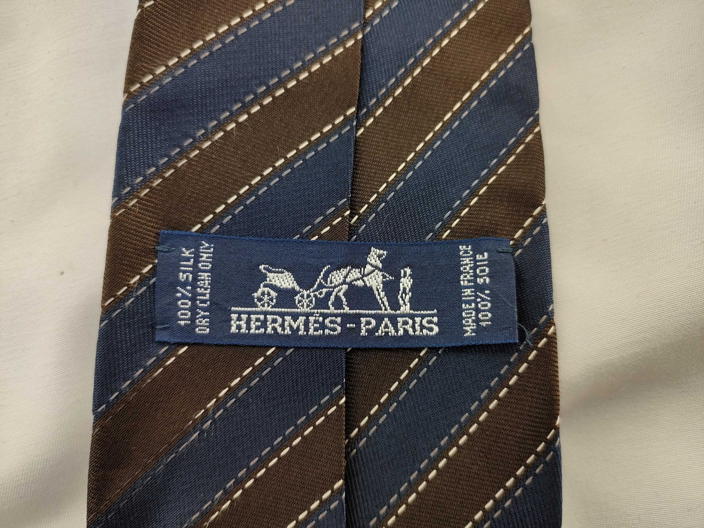 HERMES 758775T 100% Silk Tie