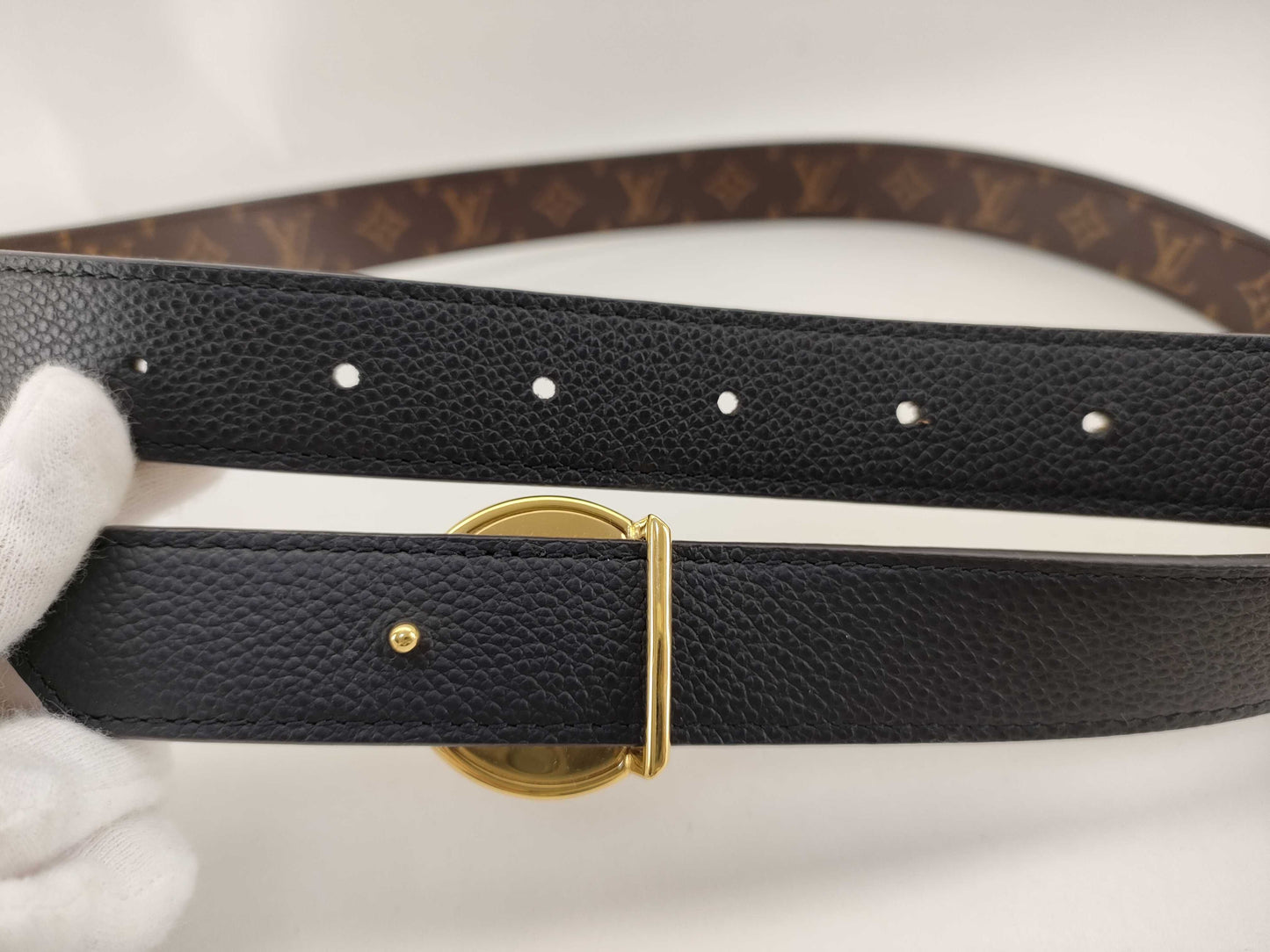 LOUIS VUITTON Monogram Macassar Belt