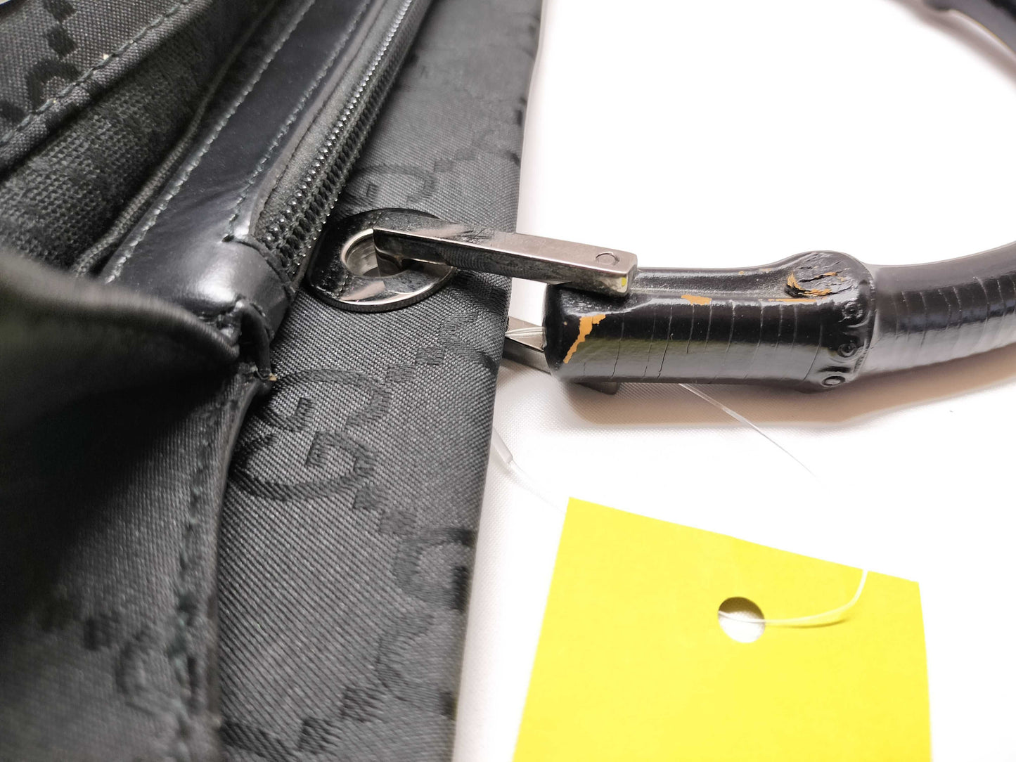 GUCCI Bamboo GG Nylon Tote Bag 002/1010