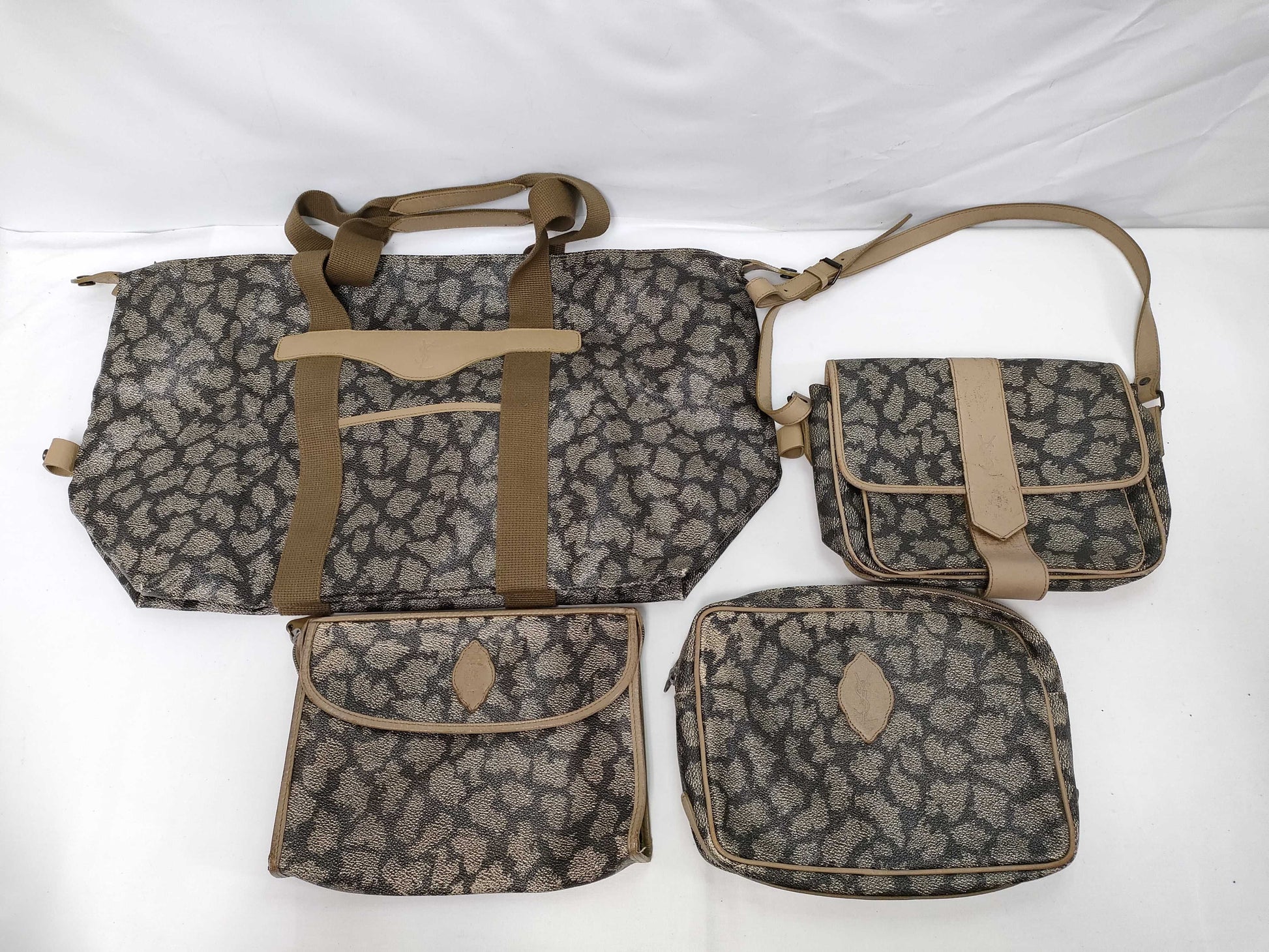 Yves Saint Laurent Boston/Shoulder/Pouch 4-Piece Boston Bag