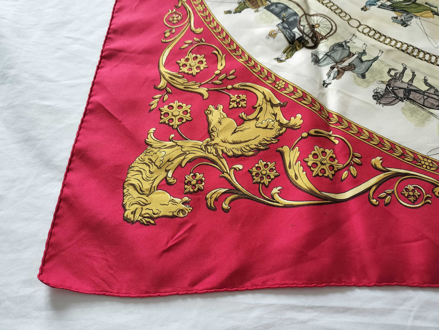 HERMES Carré 90 "La Promenade de Longchamps" Scarf