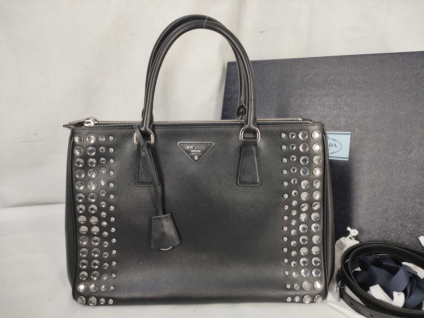 PRADA 2-Way Stud Handbag Handbag