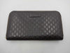 GUCCI Microsima GG Round Zip Wallet in Dark Brown