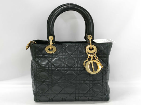 Dior Lady Dior Leather/Hand Handbag
