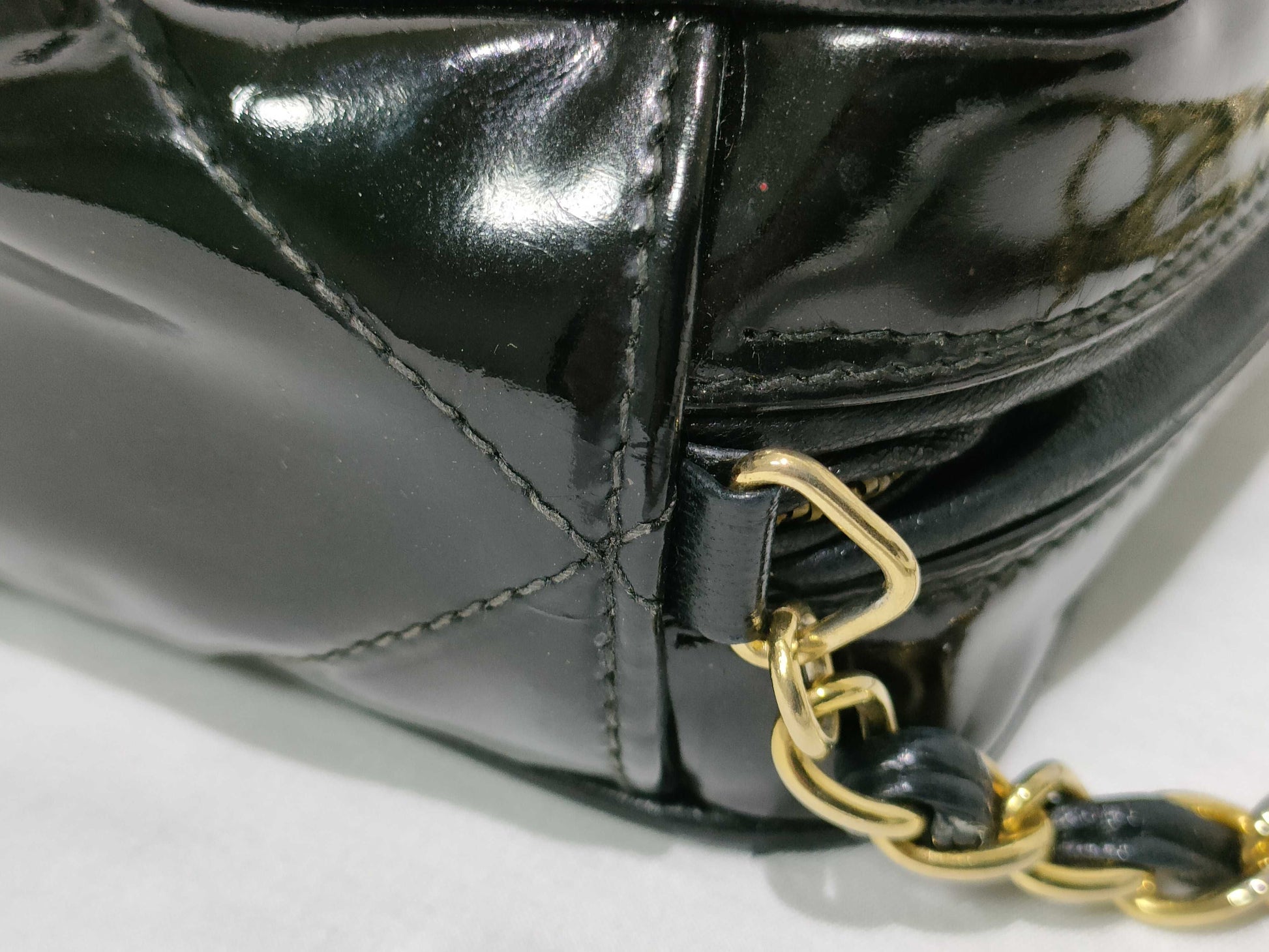 CHANEL Enamel Coco Fringe Shoulder Bag 0899214