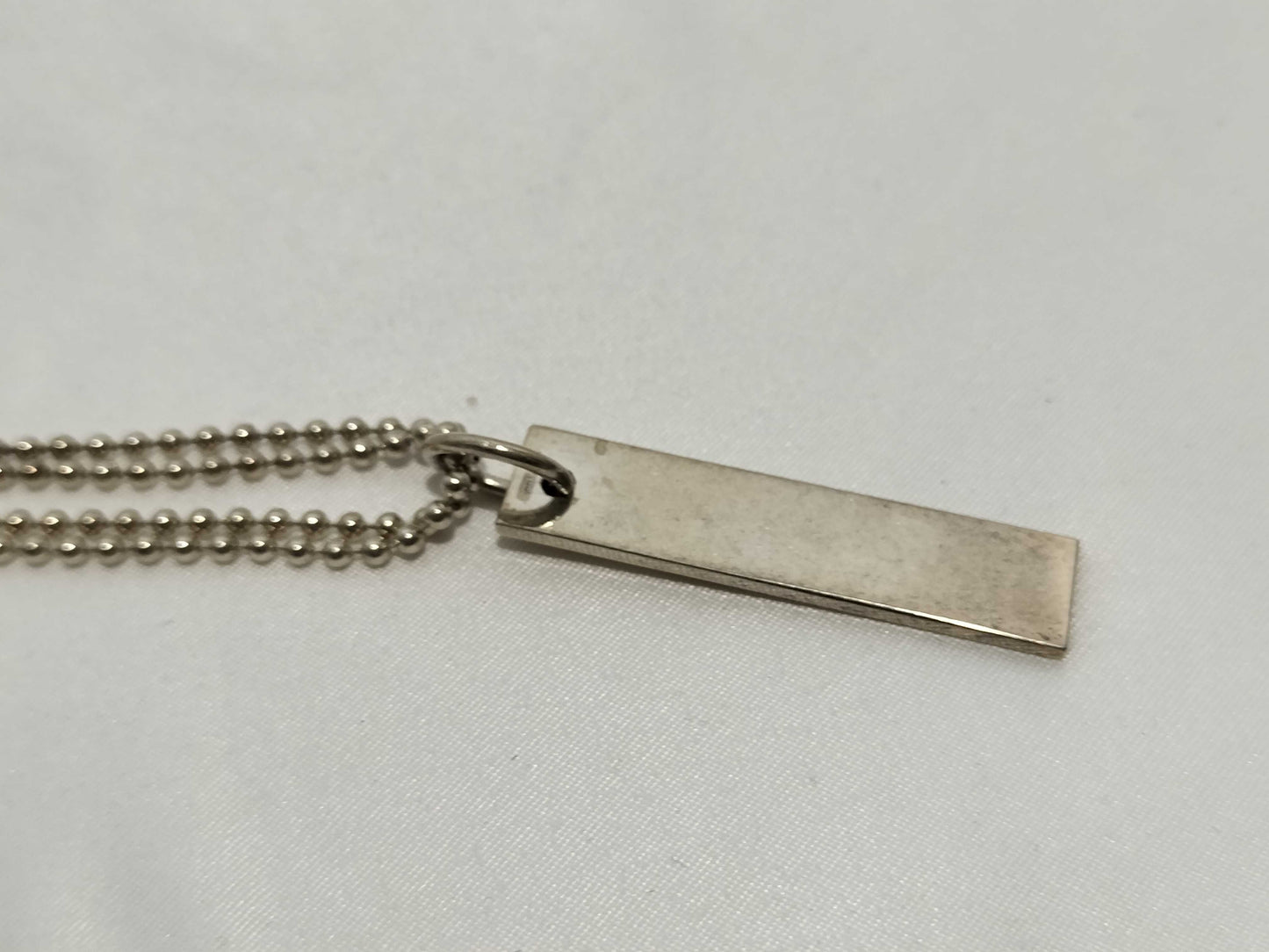 GUCCI Necklace Double Pole Chain Plate AG925 Necklace