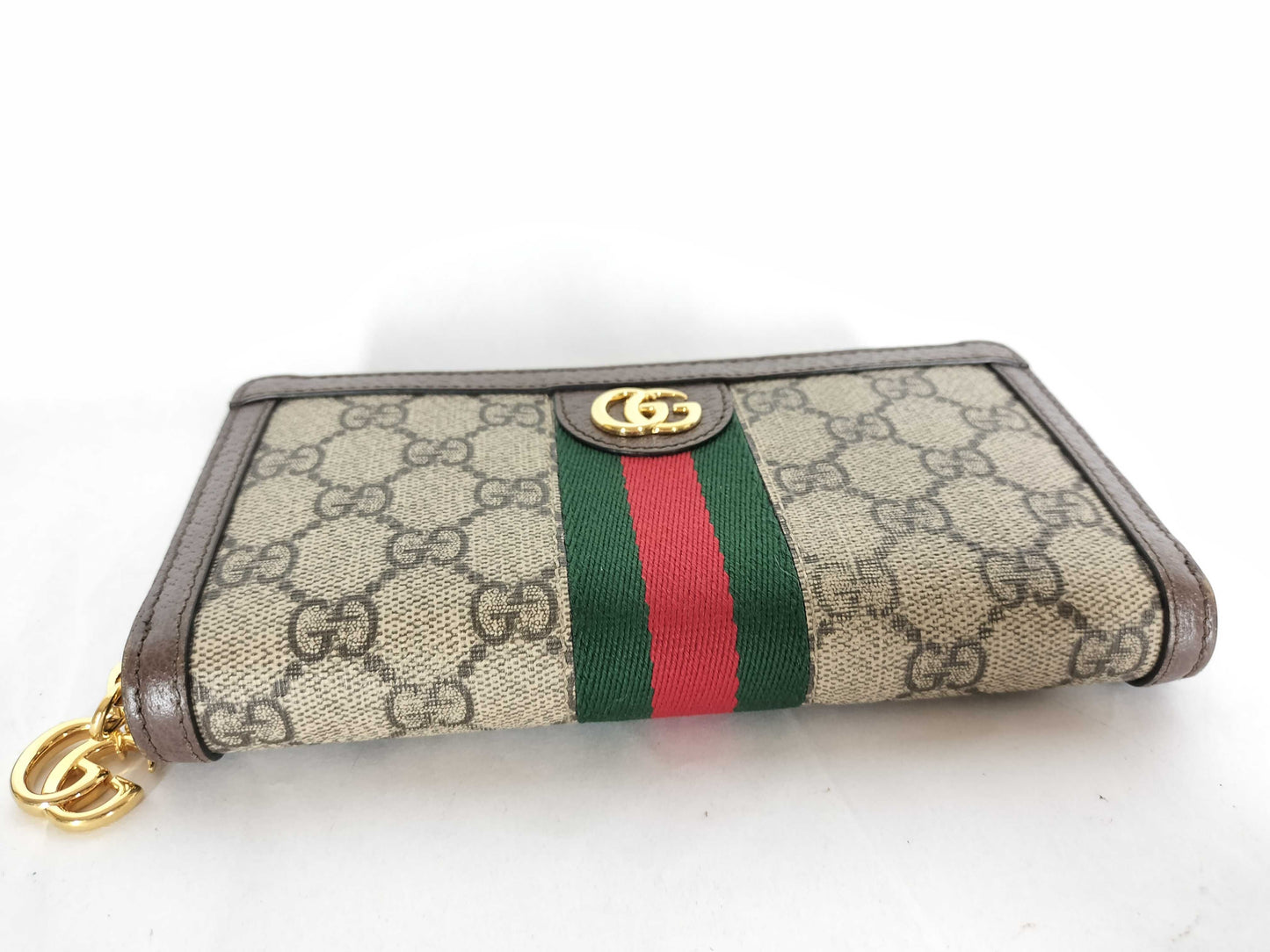 GUCCI GG Supreme Ophidia Round Zip Wallet