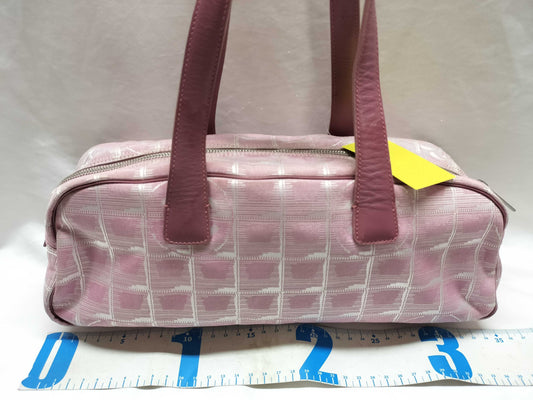 CHANEL New Travel Line Nylon and Leather Shoulder Bag, Pink