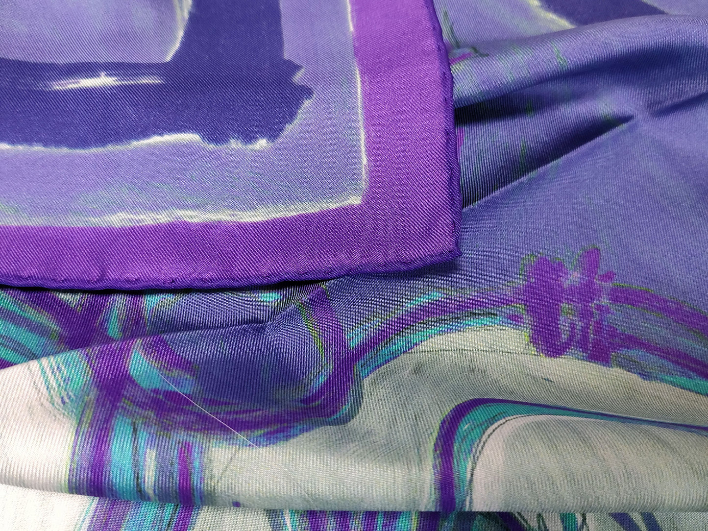 HERMES Carre 90 NEW SPRINGS Blue Scarf