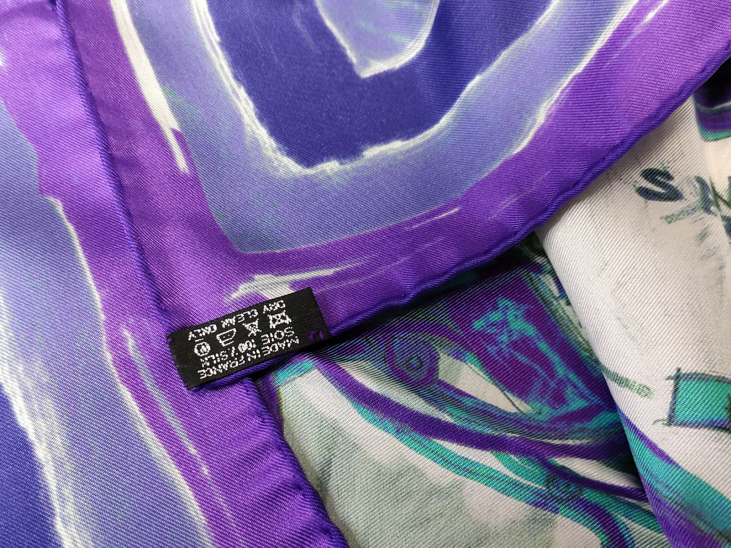 HERMES Carre 90 NEW SPRINGS Blue Scarf