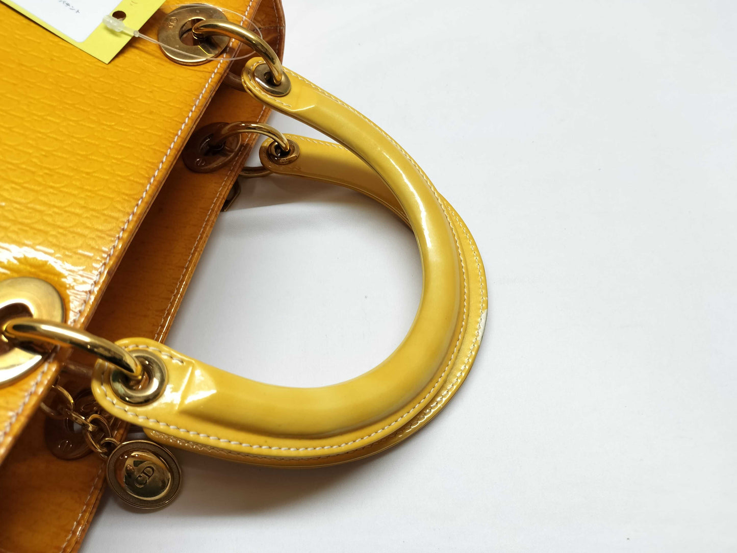 Dior Lady Dior Patent Trotter Handbag