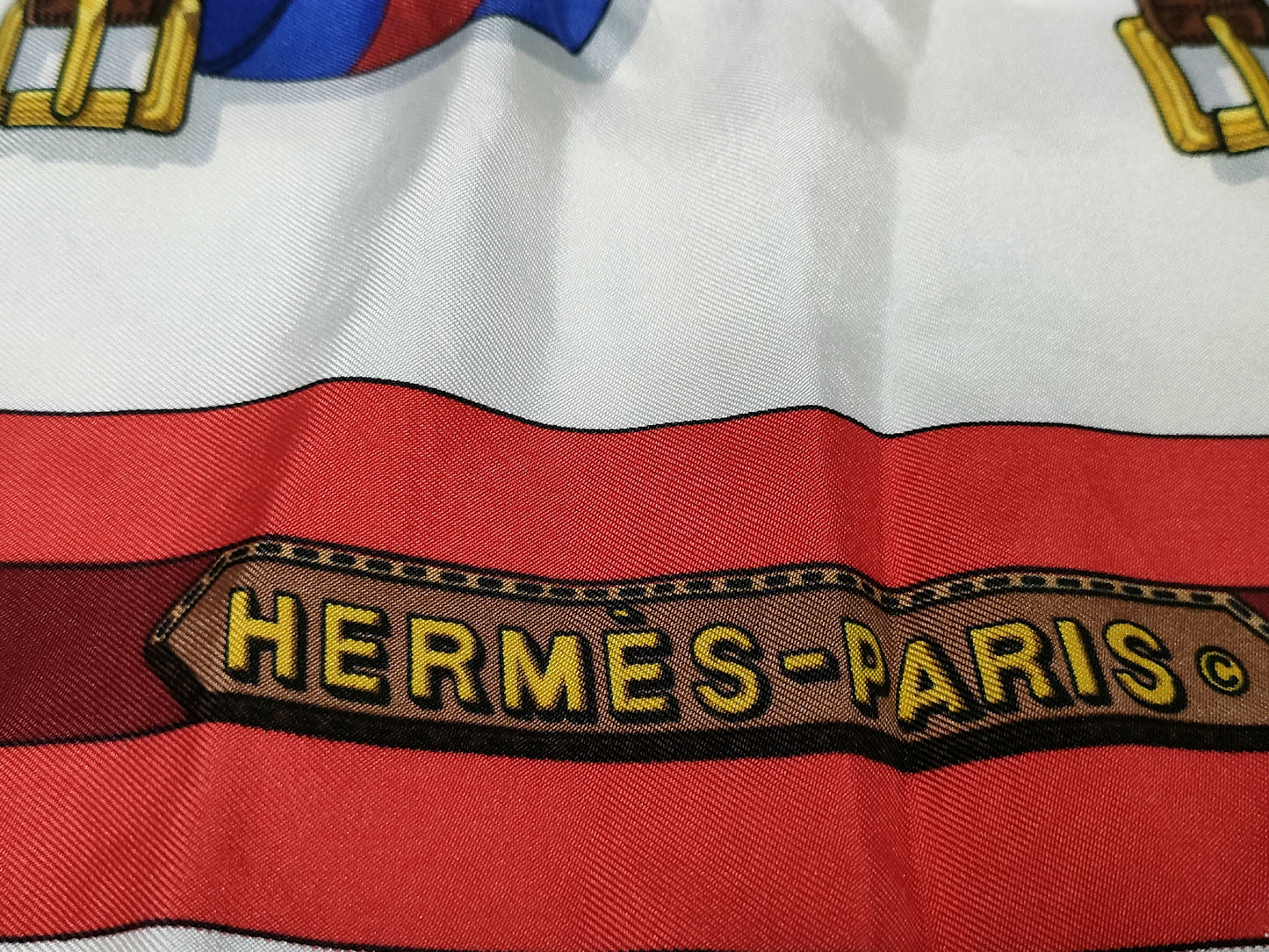HERMES Carre Suspender Pattern Belt Pattern Scarf