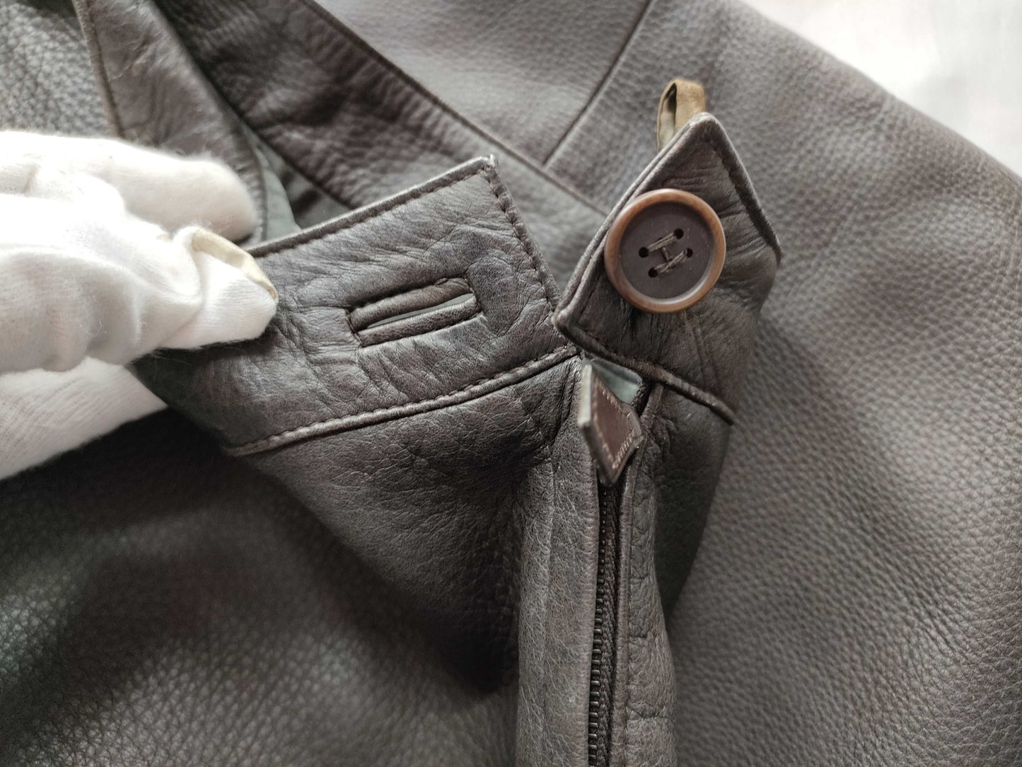 HERMES Leather Skirt Skirt
