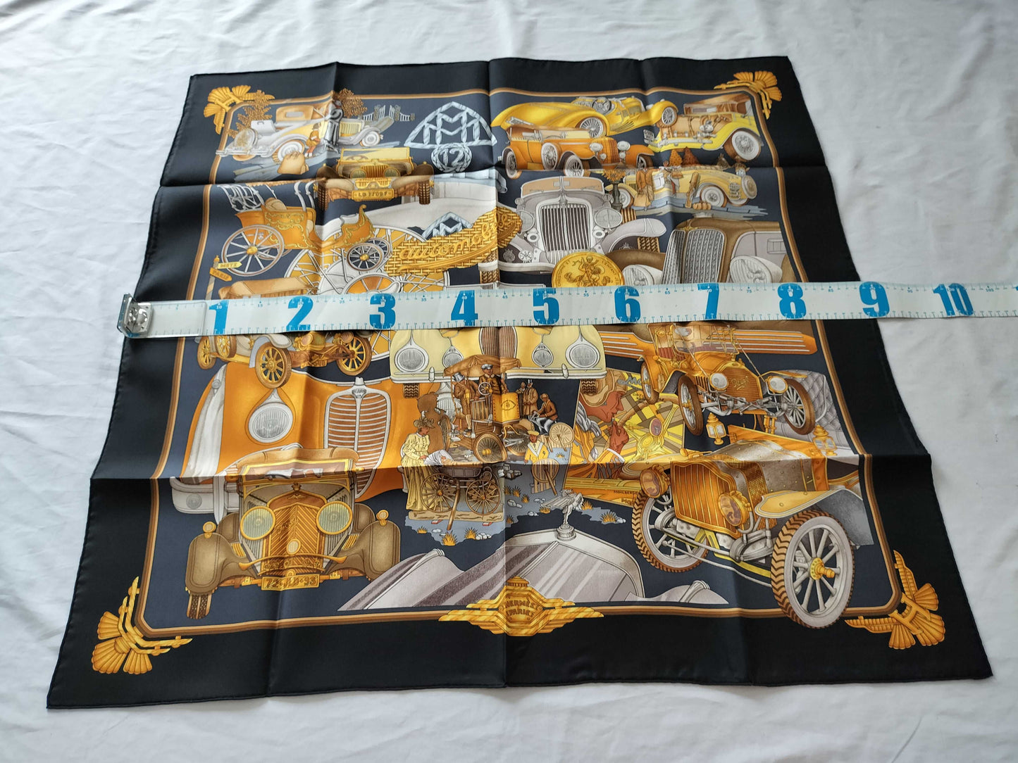 HERMES Carré Automobile St. Christophe and Lenfan Jesus Scarf