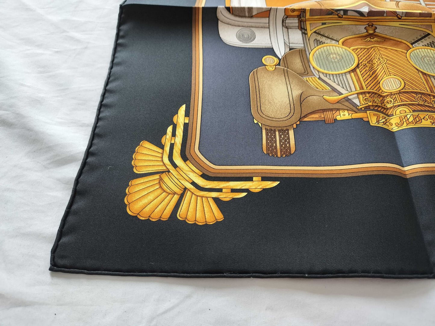 HERMES Carré Automobile St. Christophe and Lenfan Jesus Scarf