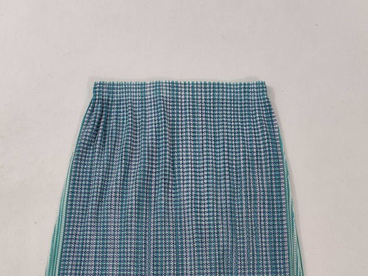 ISSEY MIYAKE Pleats Please Striped Skirt Green Skirt