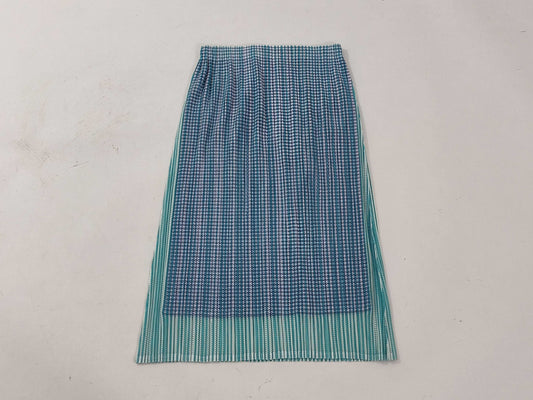 ISSEY MIYAKE Pleats Please Striped Skirt Green Skirt