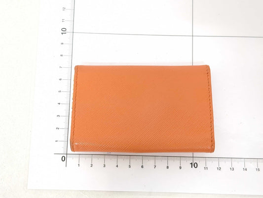 Salvatore Ferragamo Gancini Leather Long Wallet/Key Case Orange Set