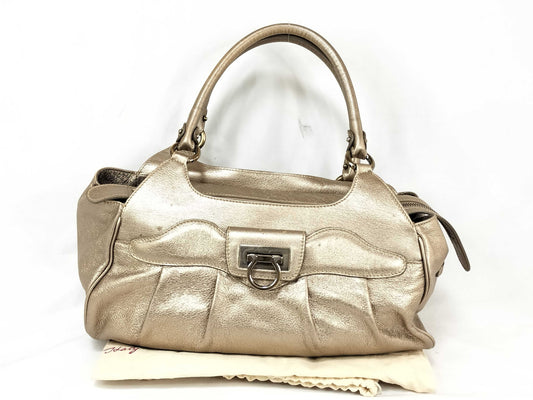 Salvatore Ferragamo Gancini EE21-A069 Beige Handbag