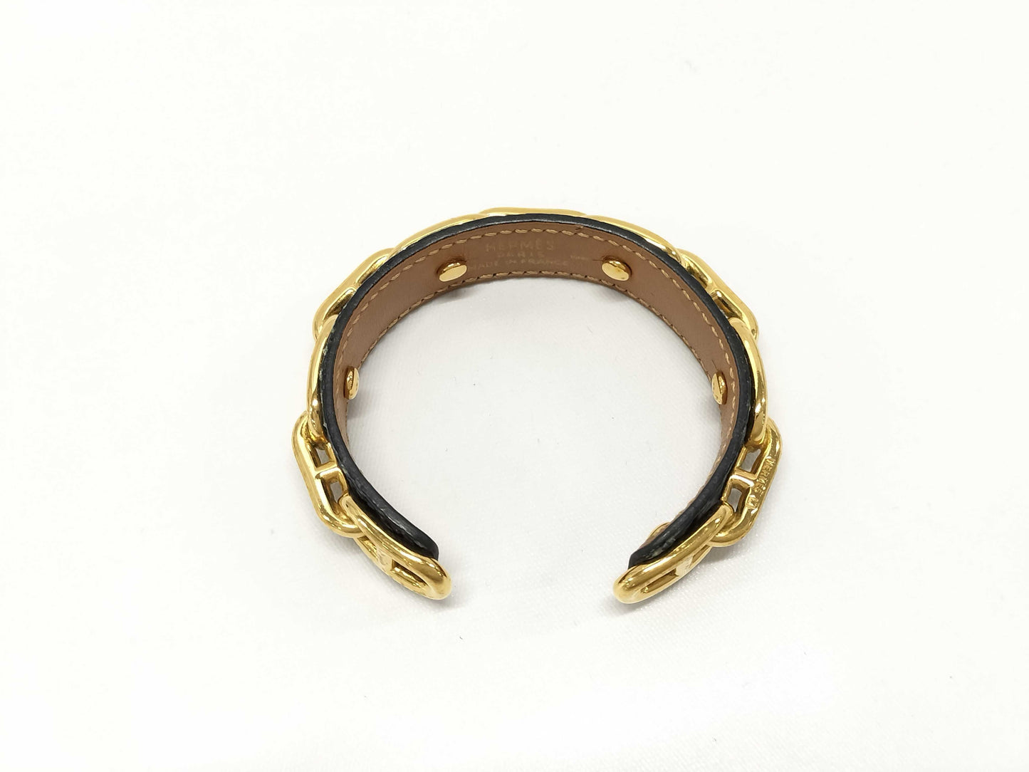 HERMES Chaine d'Ancre Leather Bangle Bracelet/Bangle