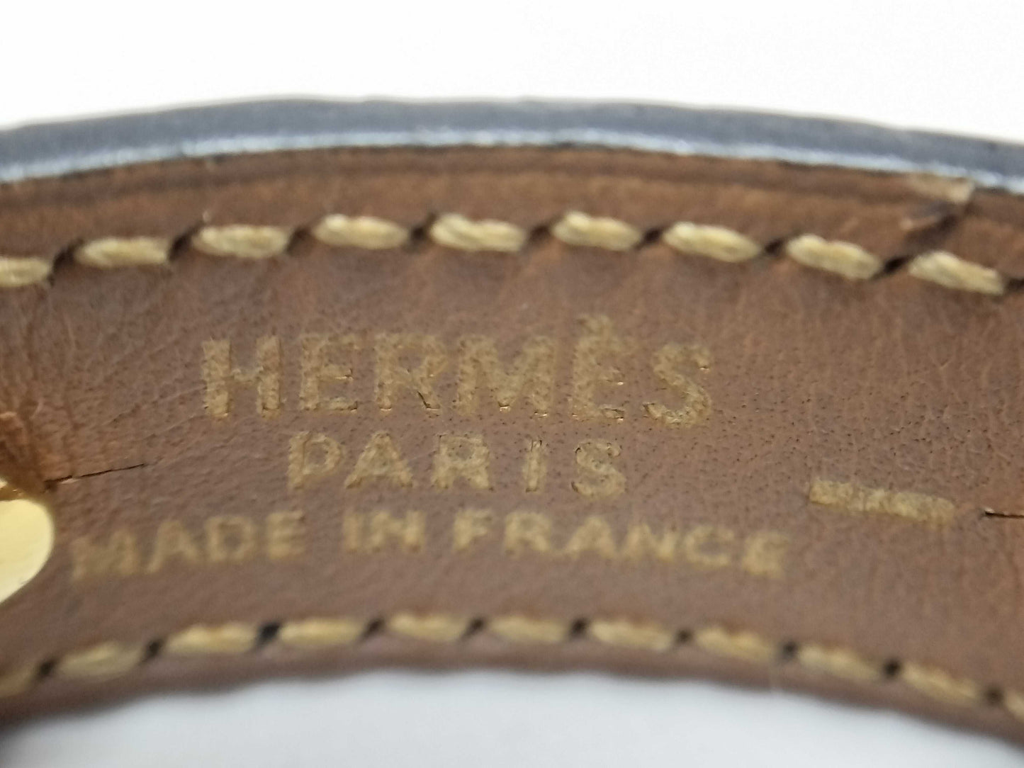 HERMES Chaine d'Ancre Leather Bangle Bracelet/Bangle