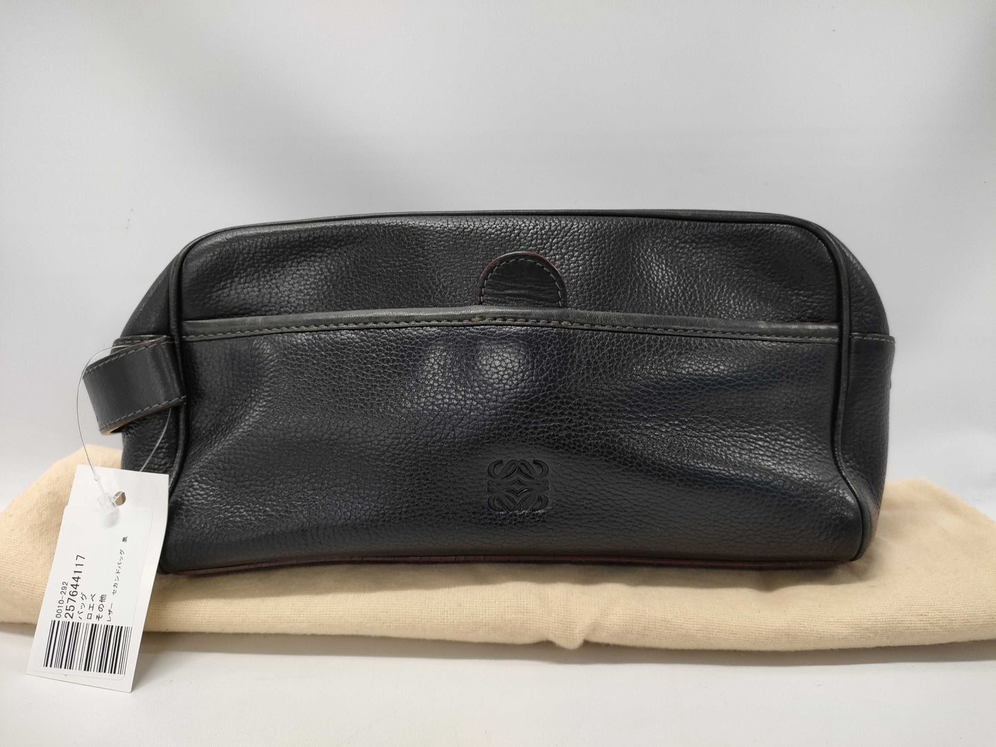 LOEWE Leather Second Bag Black Pouch