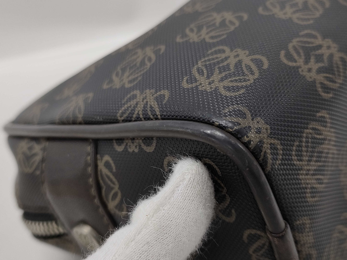 LOEWE Anagram PVC Second Bag Black Handbag